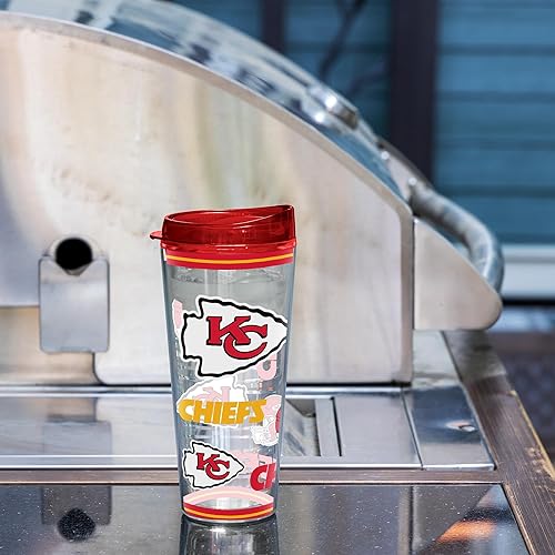 Miniatura 251 de Rico Industries NFL - Vaso de fútbol americano de doble pared, 16 onzas, tapa W