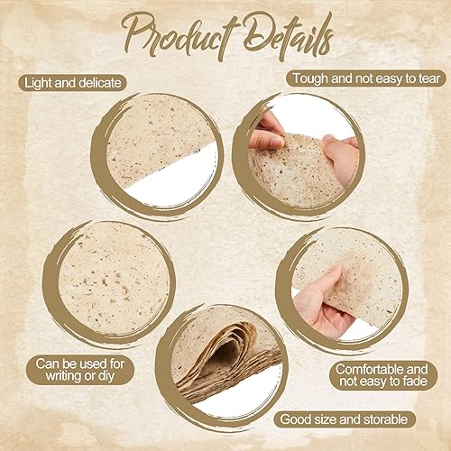 Miniatura 4 de 60 piezas de papel de morera, hecho a mano, papel de decoupage, papel de caligrafía, hojas de pintura para álbumes de recortes, decoupage, dibujo,