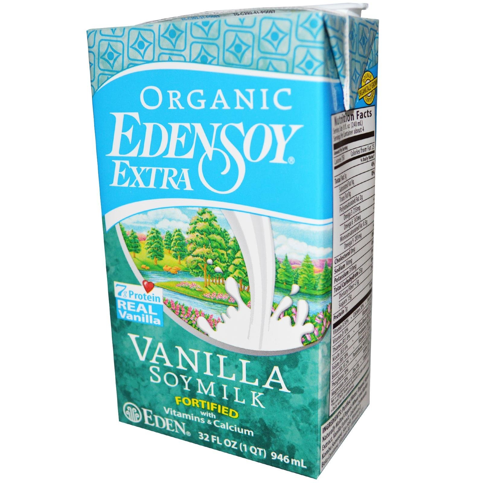 Eden Foods Organic Vanilla Edensoy Extra ( 12x32 OZ) ( Value Bulk Multi-pack)