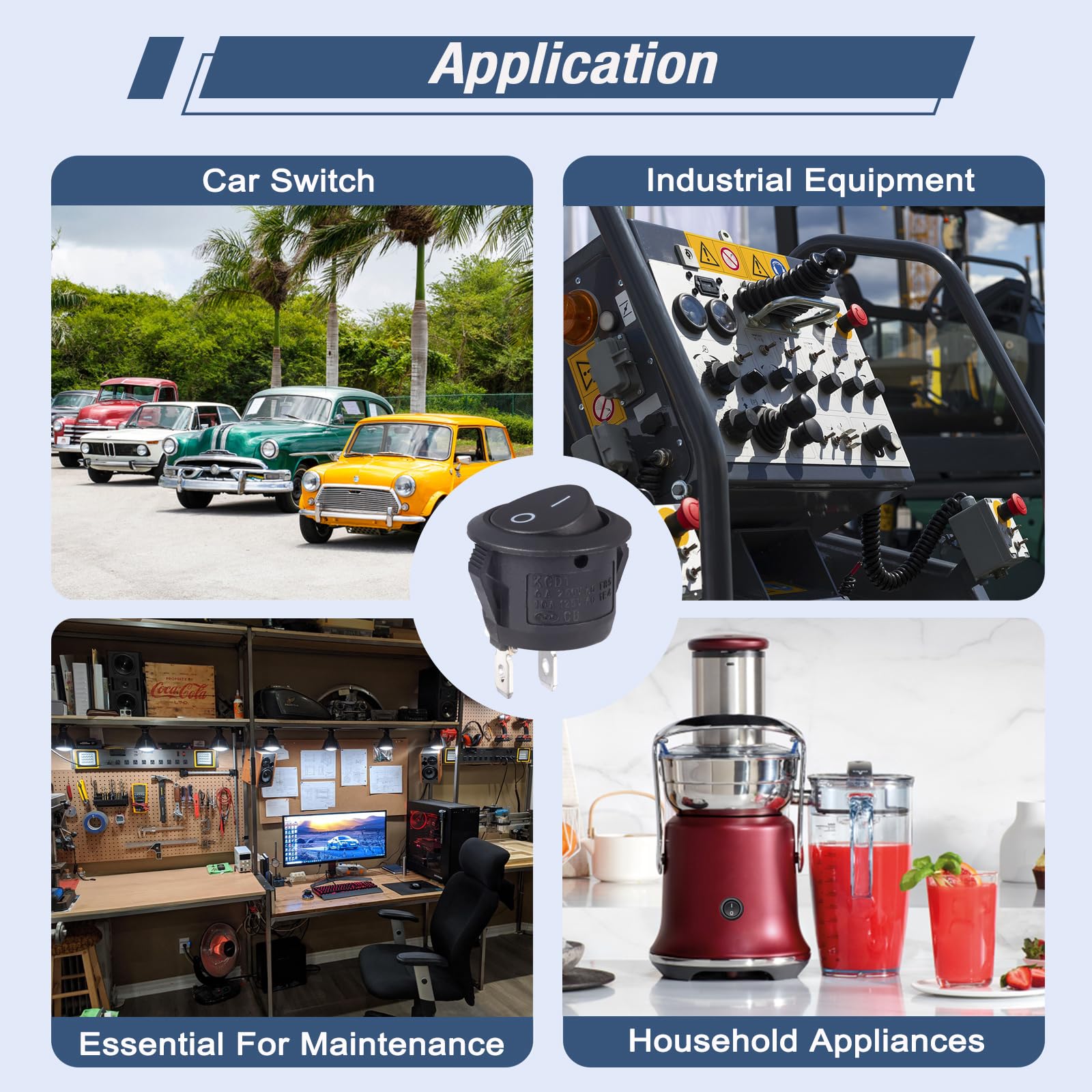 10 Interruttori A Bilanciere 12V - ON/OFF, 2 Pin, Per Auto, Barca, Moto - Foto 6