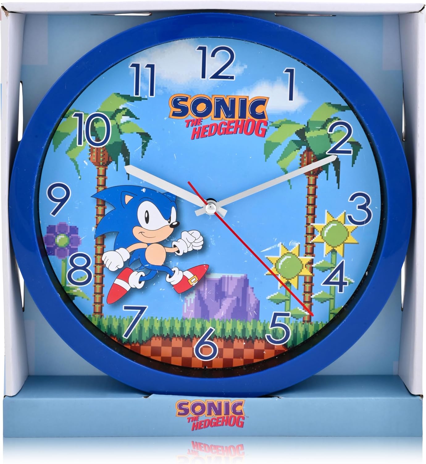 Accutime Sonic the Hedgehog Kids Wall Clock - 12-inch Analog, Battery Operated, Colorful, Cordless - Modern Classroom & School - Fun & Magical Time Telling