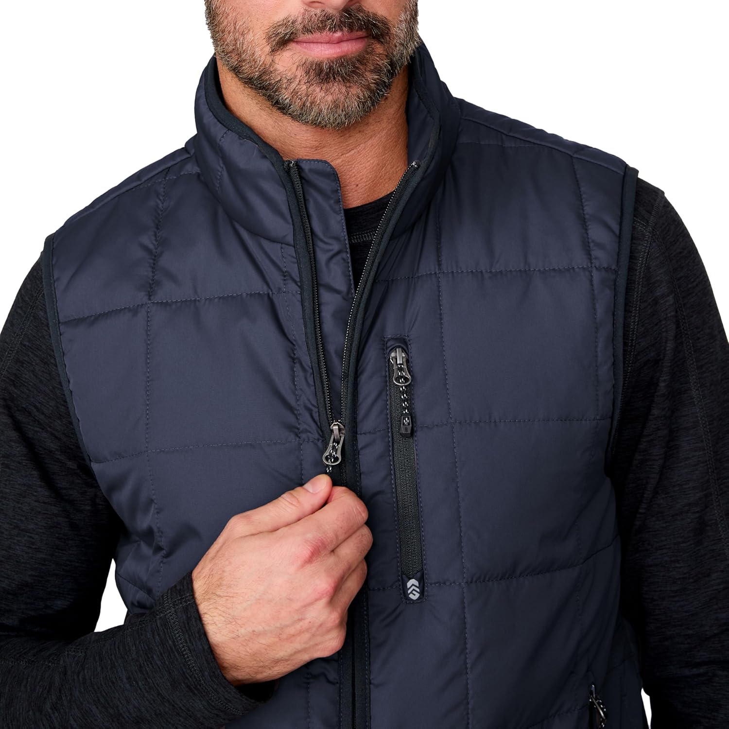 Free Country Mens Puffer Vest Lightweight Warm Zip Jacket with Pockets Sleeveless Outdoor Work Jacket for Men-Maple Creek - Image 4