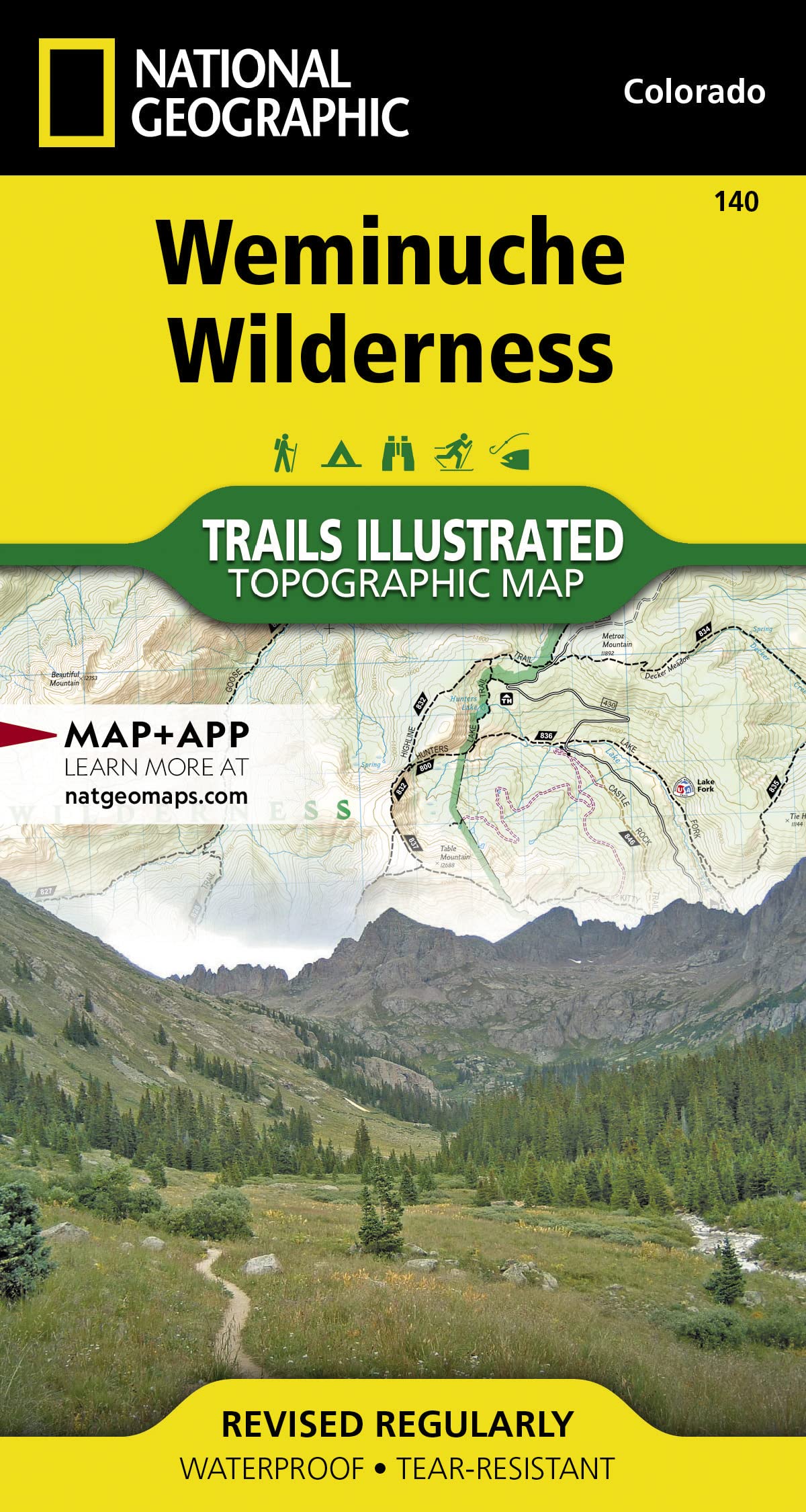 Weminuche Wilderness Map (National Geographic Trails Illustrated Map, 140)