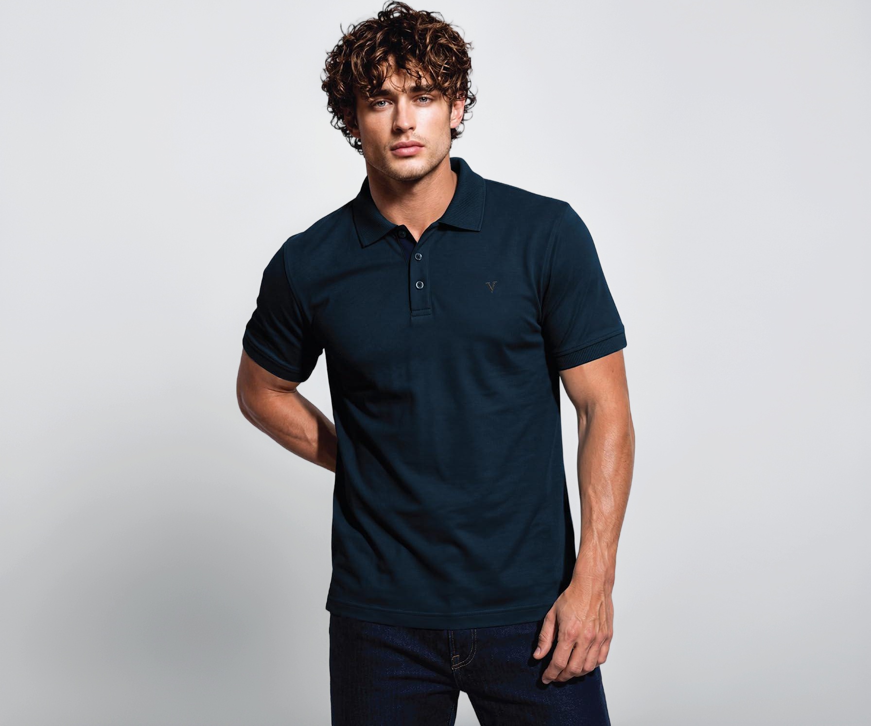 Van Heusen Men Polo T-Shirt Cotton Rich - Image 1