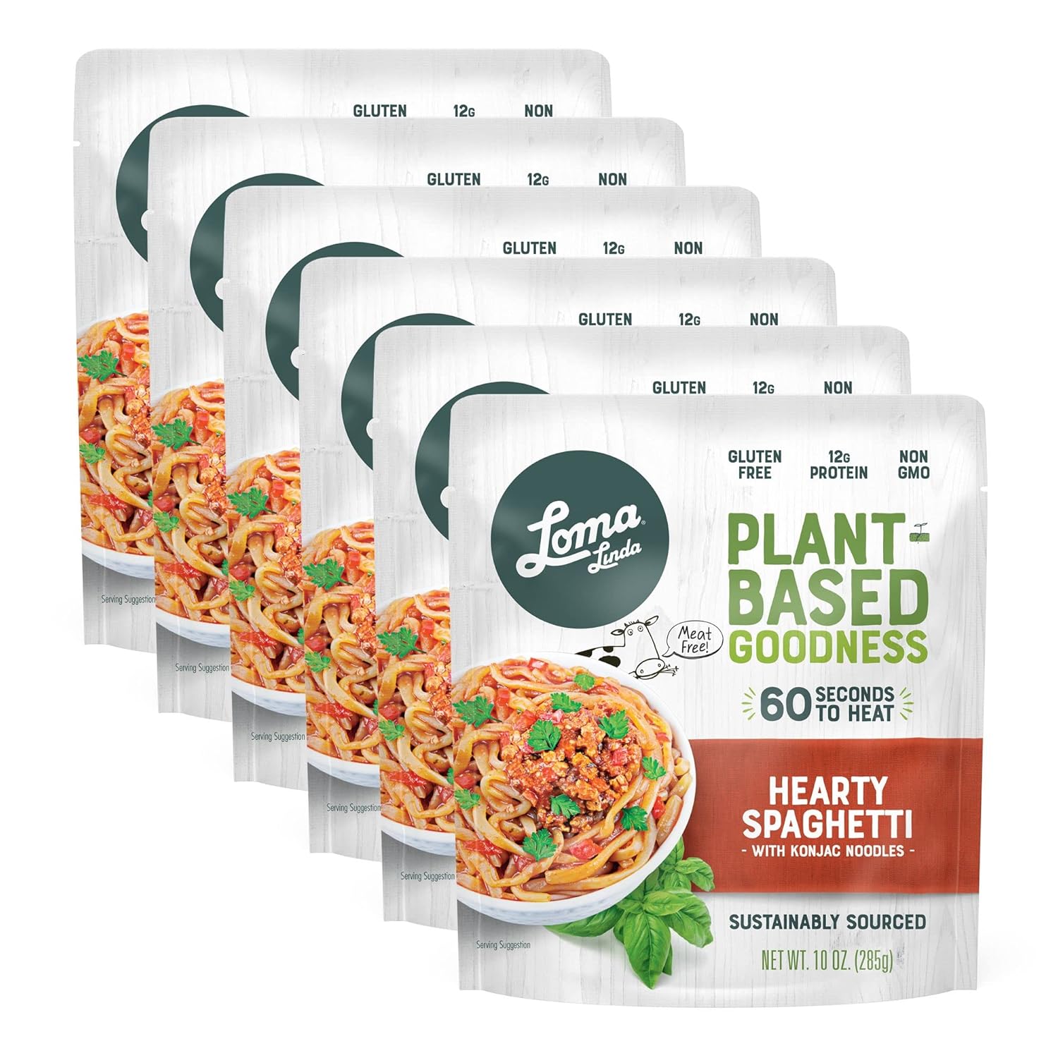 Loma Linda - Plant-Based Complete Meal Solution Packets (Hearty Spaghetti (10 oz.), 12 Pack)