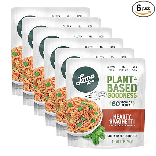 Loma Linda - Plant-Based Complete Meal Solution Packets (Hearty Spaghetti (10 oz.), 6 Pack)