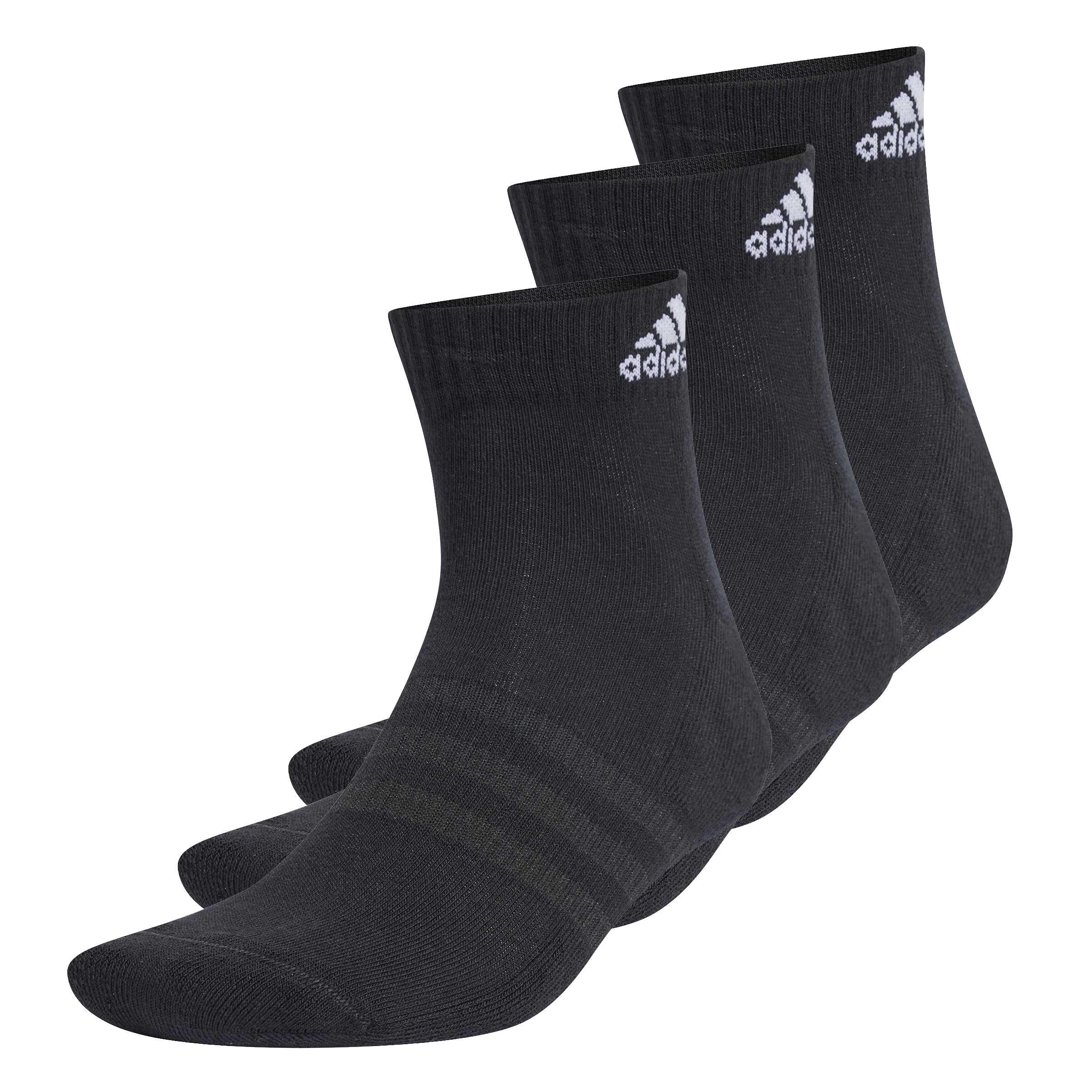 Adidas Unisex Cushioned Sportswear Ankle Socks 3 Pair Juniors Black Size 4.5