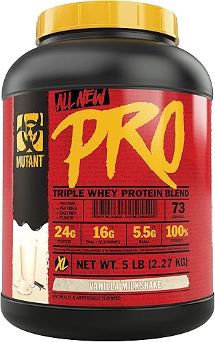 Mutant Pro - Triple Whey Protein Powder Suplemento - Tiempo liberado para una mejor absorción de aminoácidos - Decadent Gourmet Sabores (batido de