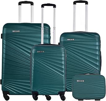 WELL HOME MOBILIARIO &amp; DECORACIÓN Juego de 4 Maletas Cabina 56cm/Mediana 66cm/Grande 76cm/Neceser 23cm