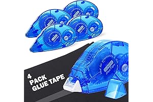 Roller Applicator Double Sided Tape Glue Runner, 4 Packs Permanent Adhesive Glue Dots