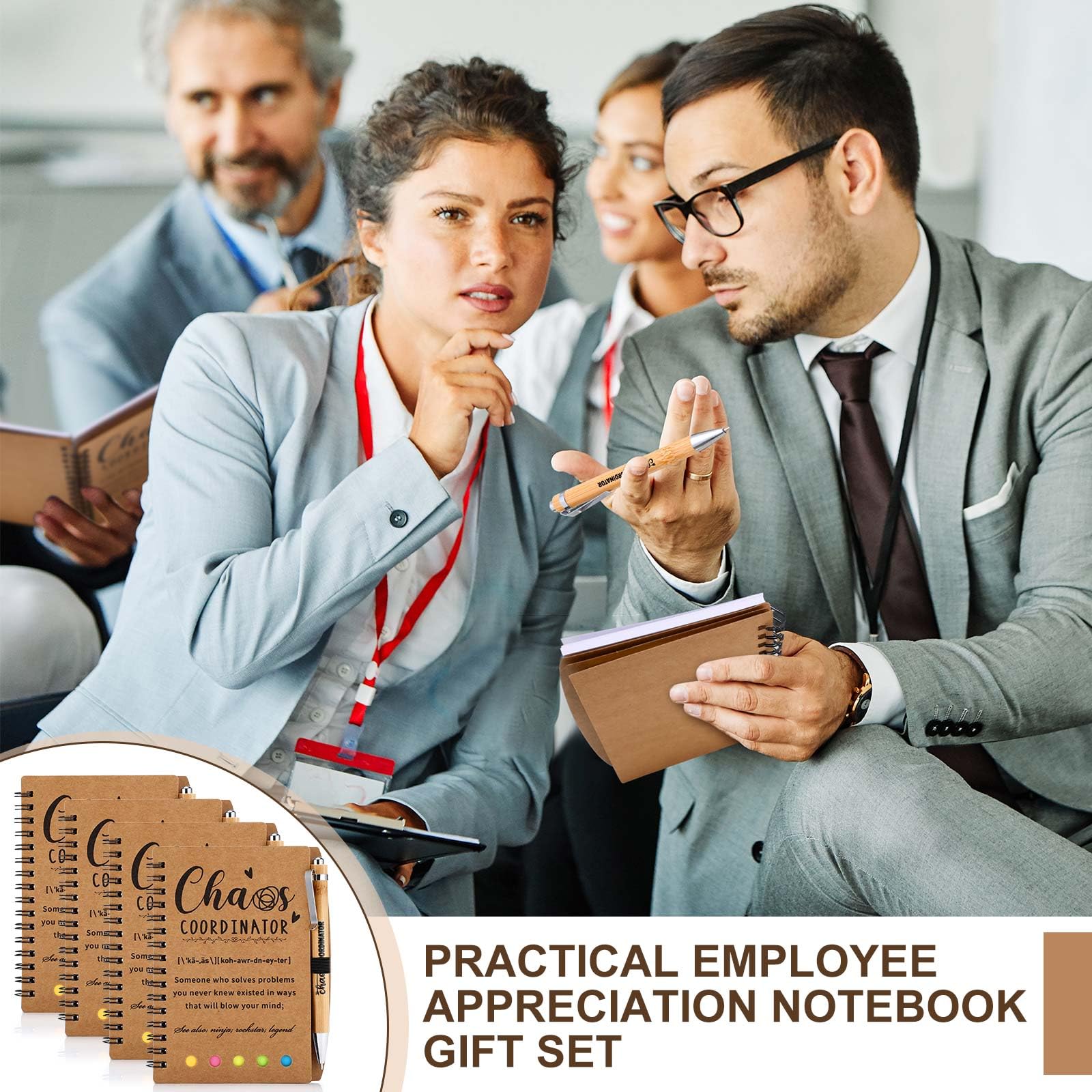 Skyygemm 20 juegos de regalos de agradecimiento para empleados, regalos de Acción de Gracias, cuaderno en espiral con bloc de notas adhesivas, pestañas de índice, regalos de agradecimiento con