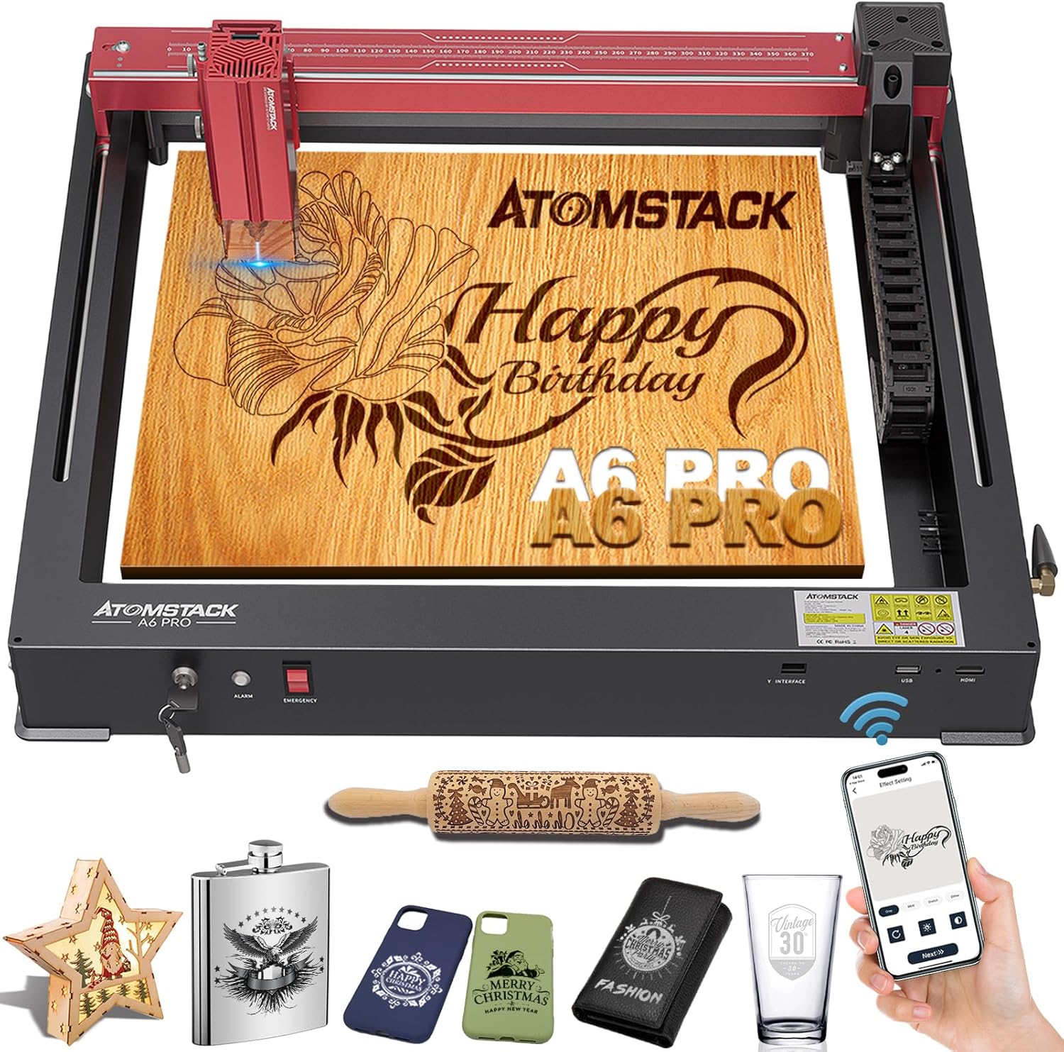 Amazon.com: ATOMSTACK A6 Pro Laser Engraver for Beginners, Unibody ...