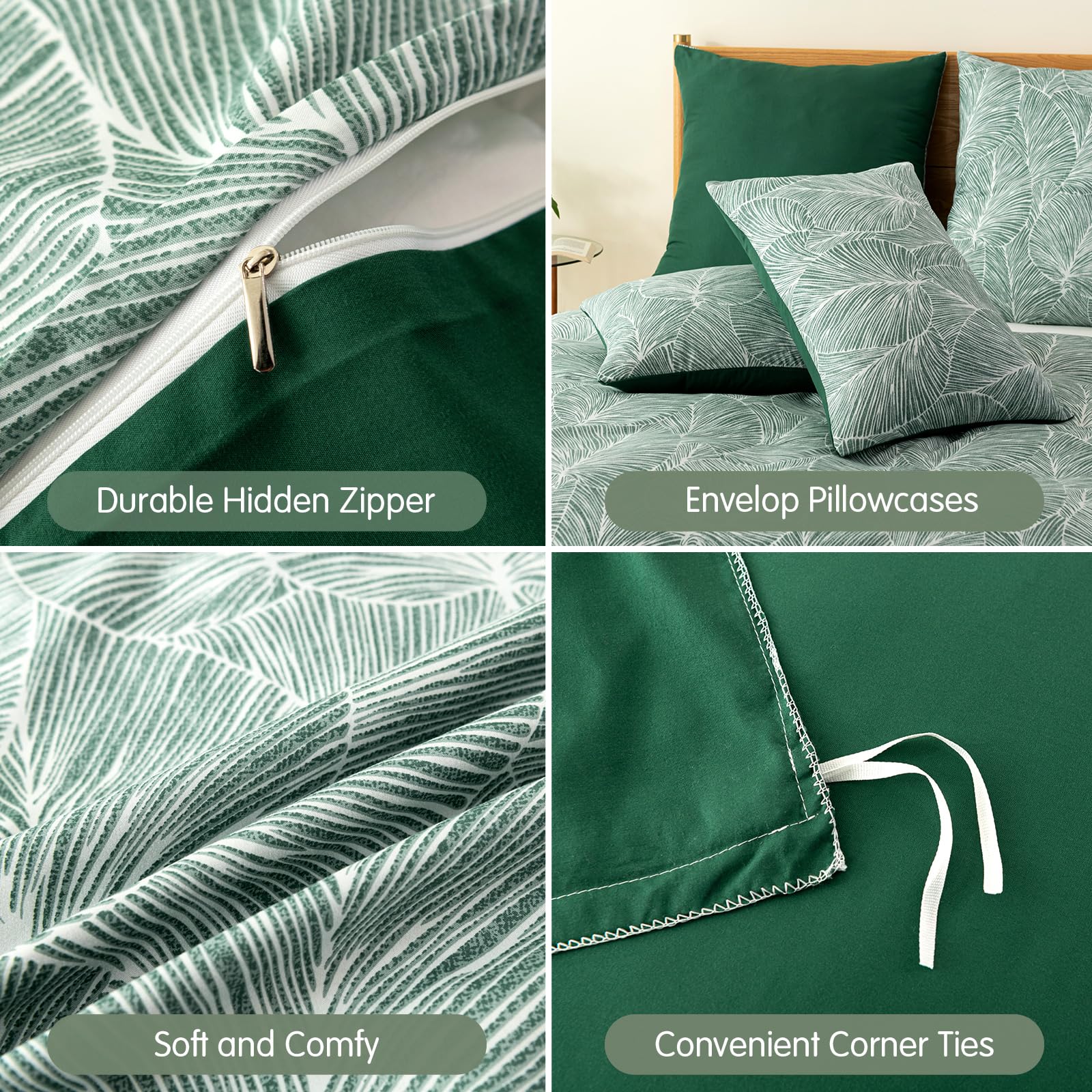 Vision - Parure da letto Gaspard – Set copripiumino 240 x 220 cm con 2 federe per letto standard 2 persone – 100% cotone