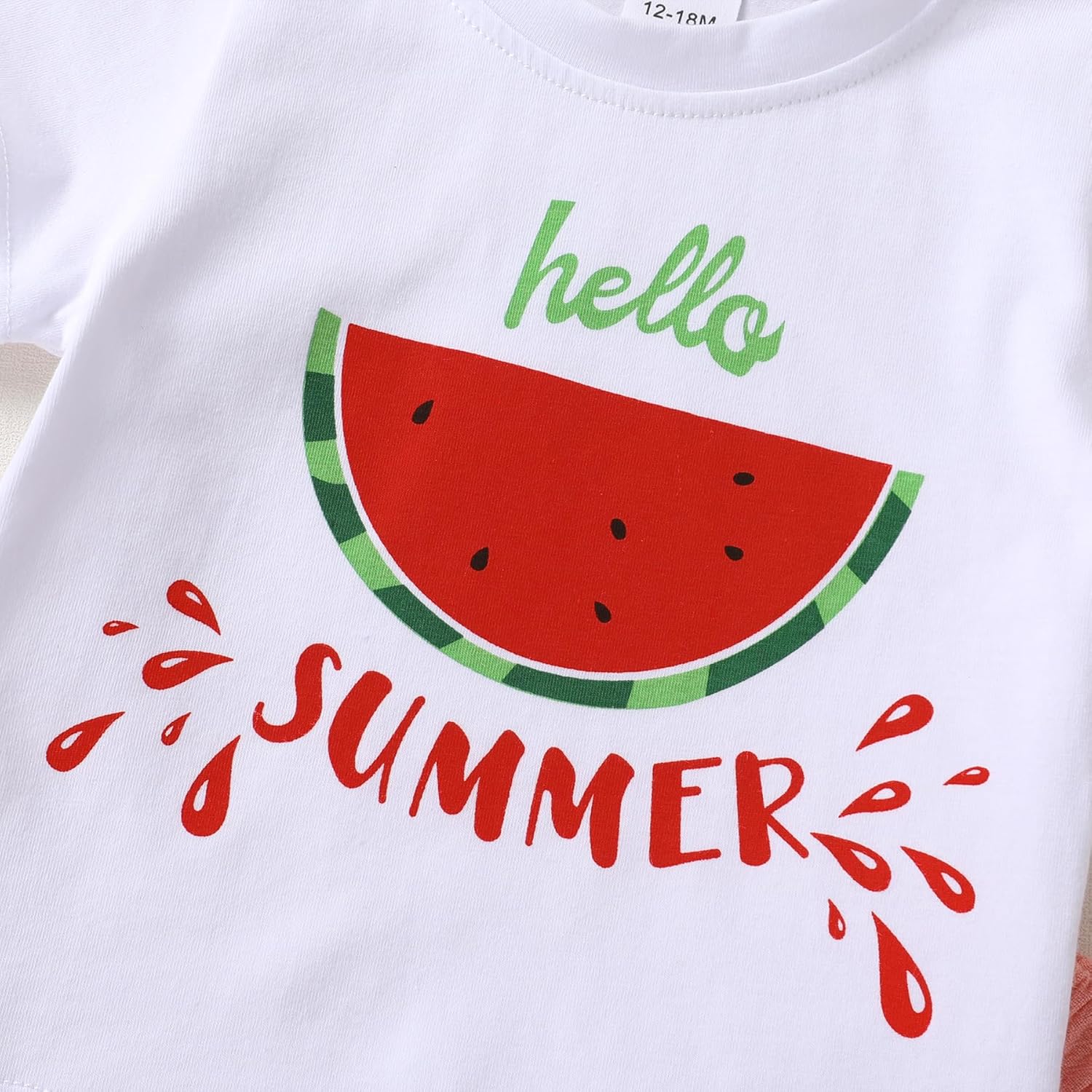 YOUNGER TREE Toddler Baby Girl Clothes Watermelon Summer Outfits Kids Sleeve T-Shirt Tops Shorts Sets - Image 3