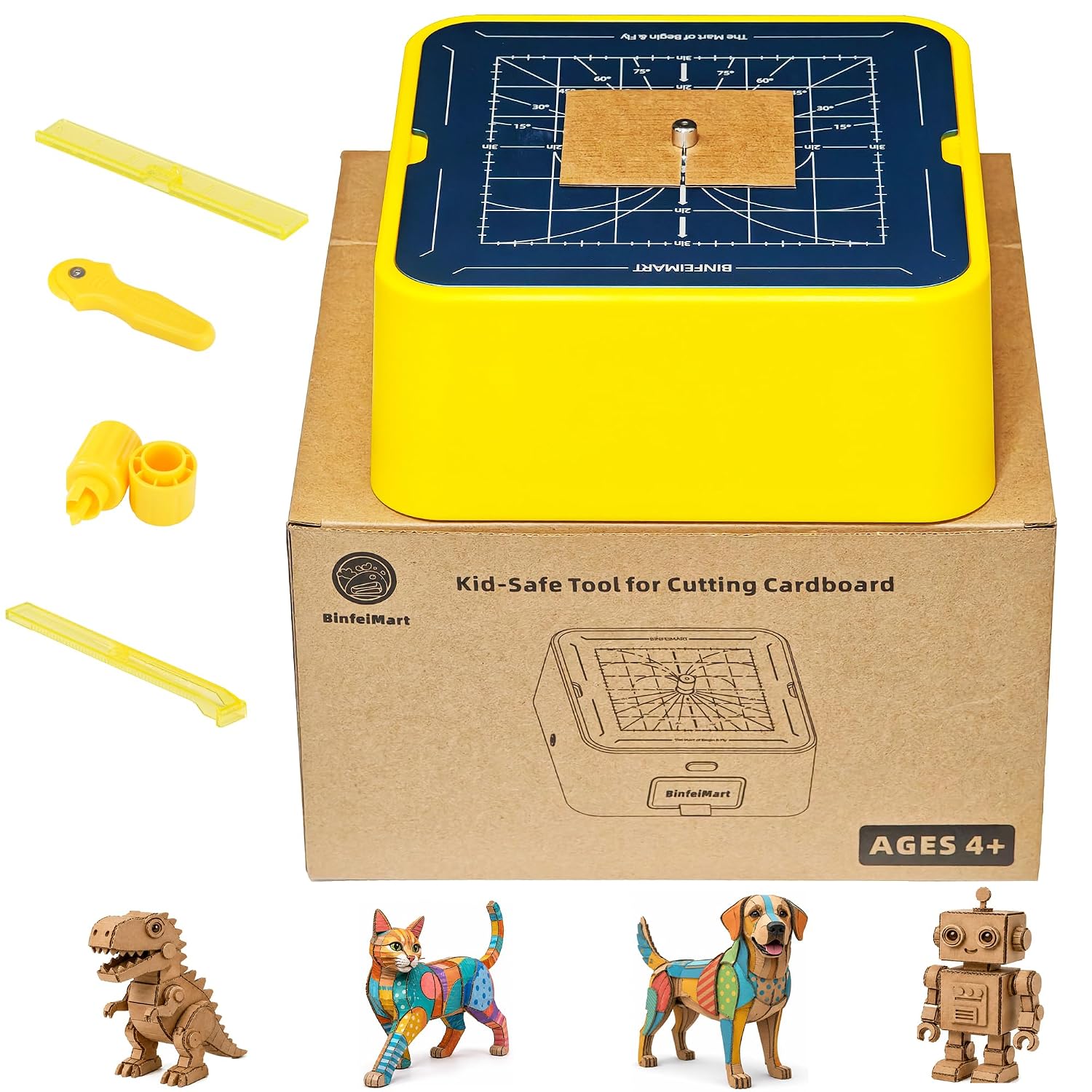 Cardboard Cutter for Kids,Craft Cutting Tool with Metal Base