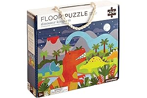 Petit Collage Floor Puzzle, Dinosaur Kingdom, 24-Pieces