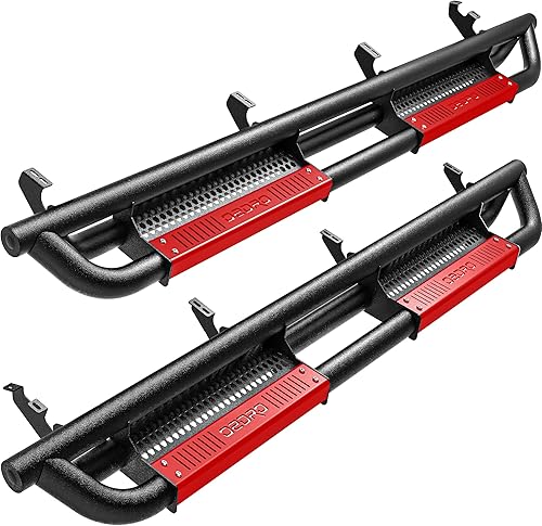 Miniatura 9 de OEDRO Estribos de 6 pulgadas compatibles con Toyota Tundra Crewmax Cab 2022-2025 (puertas traseras de tamaño 2 34), escalón lateral atornillado,