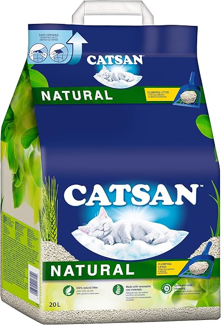 CATSAN Naturalny  kompostowalny żwirek dla kotów ze 100% włókien roślinnych  1 x 20 litrów