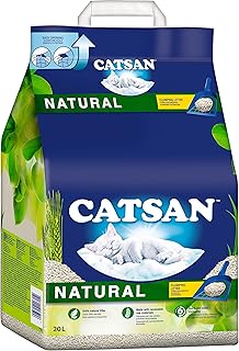 Catsan Natural Kompostierbare Klumpstreu für Katzen, 20 Liter (1 Beutel) – Katzenstreu 100 Prozent Biologisch abbaubar product image