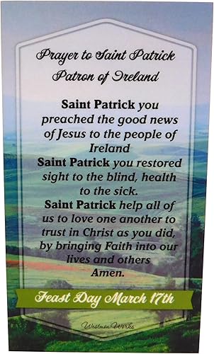 Miniatura 4 de Westmon Works Paquete de 10 tarjetas de San Patricio con patrón de oración, Saint of Ireland, fabricado en los Estados Unidos, juego de 10