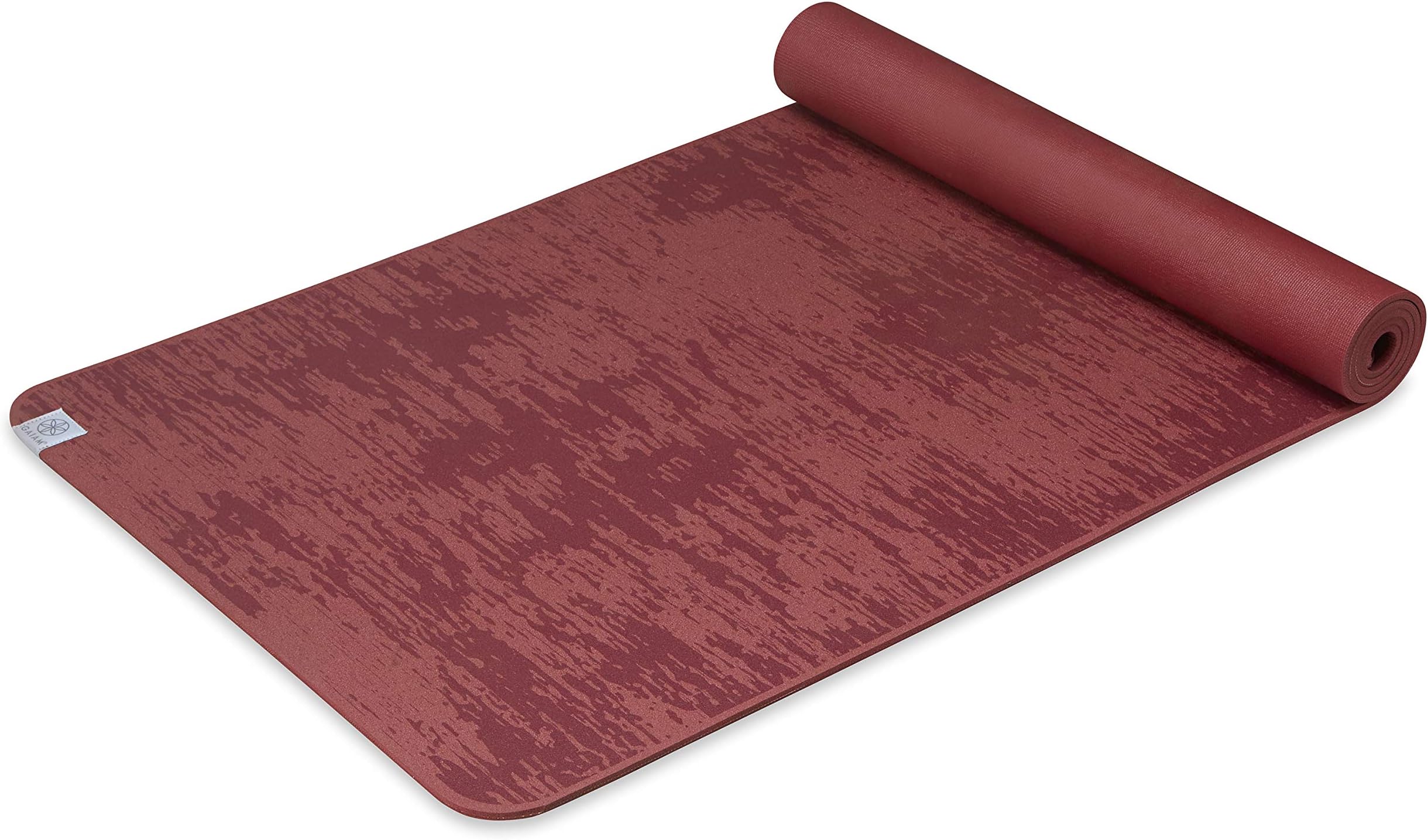 GaiamYoga Mat - 6mm Insta-Grip Extra Thick & Dense Textured Non Slip Exercise Mat for All Types of Yoga & Floor Workouts, 68" L x 24" W x 6mm Thick