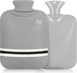 Hot Water Bottle with Cover,2L Hot Water Bag for Pain Relief,Hot and Cold Compress,Hand Feet Warmer,Menstrual Cramps,Relie...