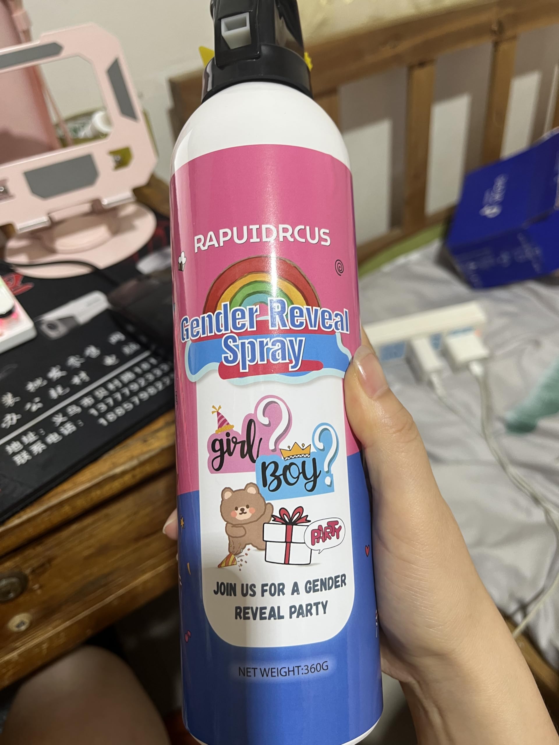 Gender Reveal Fire Extinguisher 2 Packs, Reveal Fire Extinguisher Set Ideas, Baby Boy Reveal Party Ideas 100% Biodegragable for Gender Reveal Decorations (Pink)