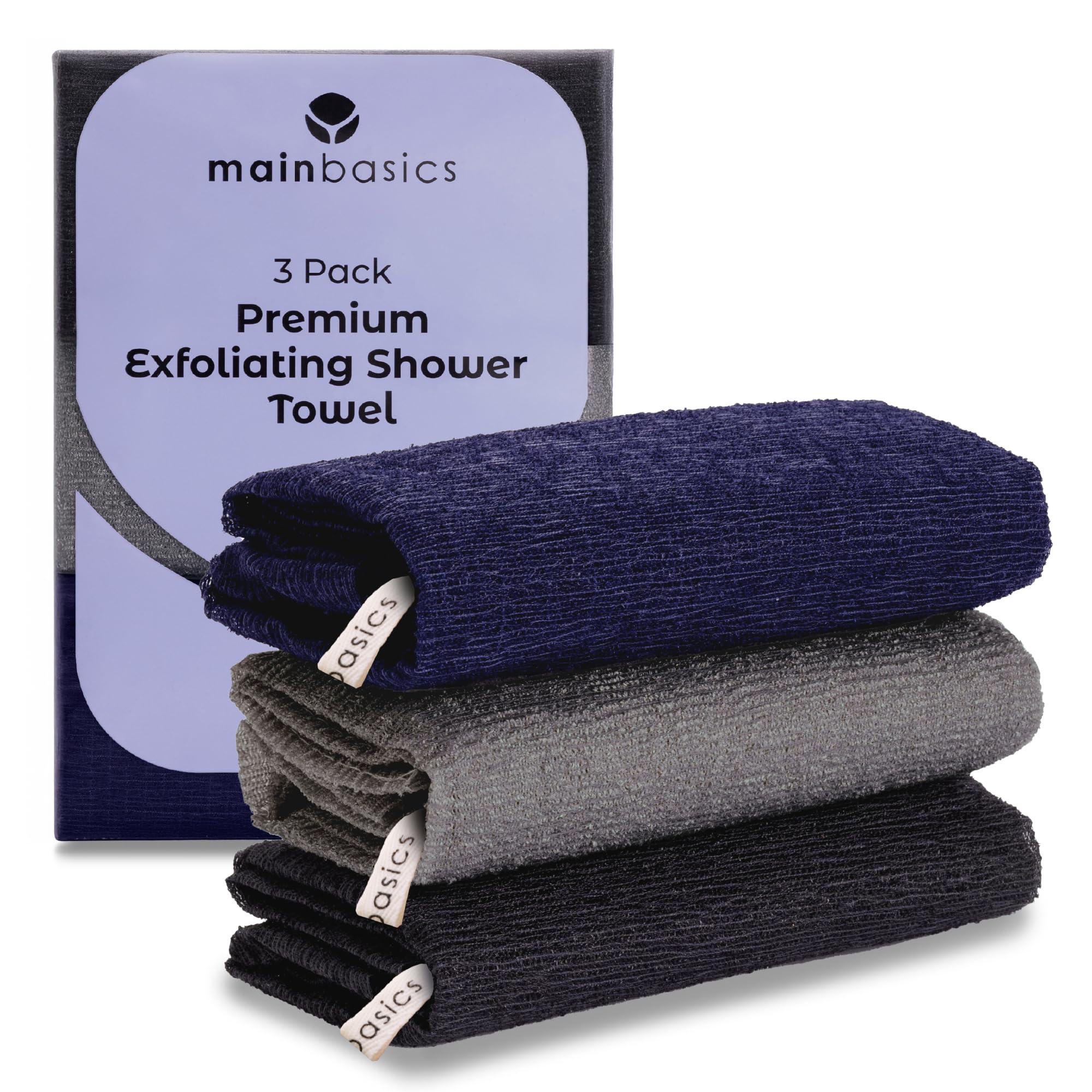 MainBasics Extra Exfoliating Shower Towel - bath and bathing accessories | Mubboo