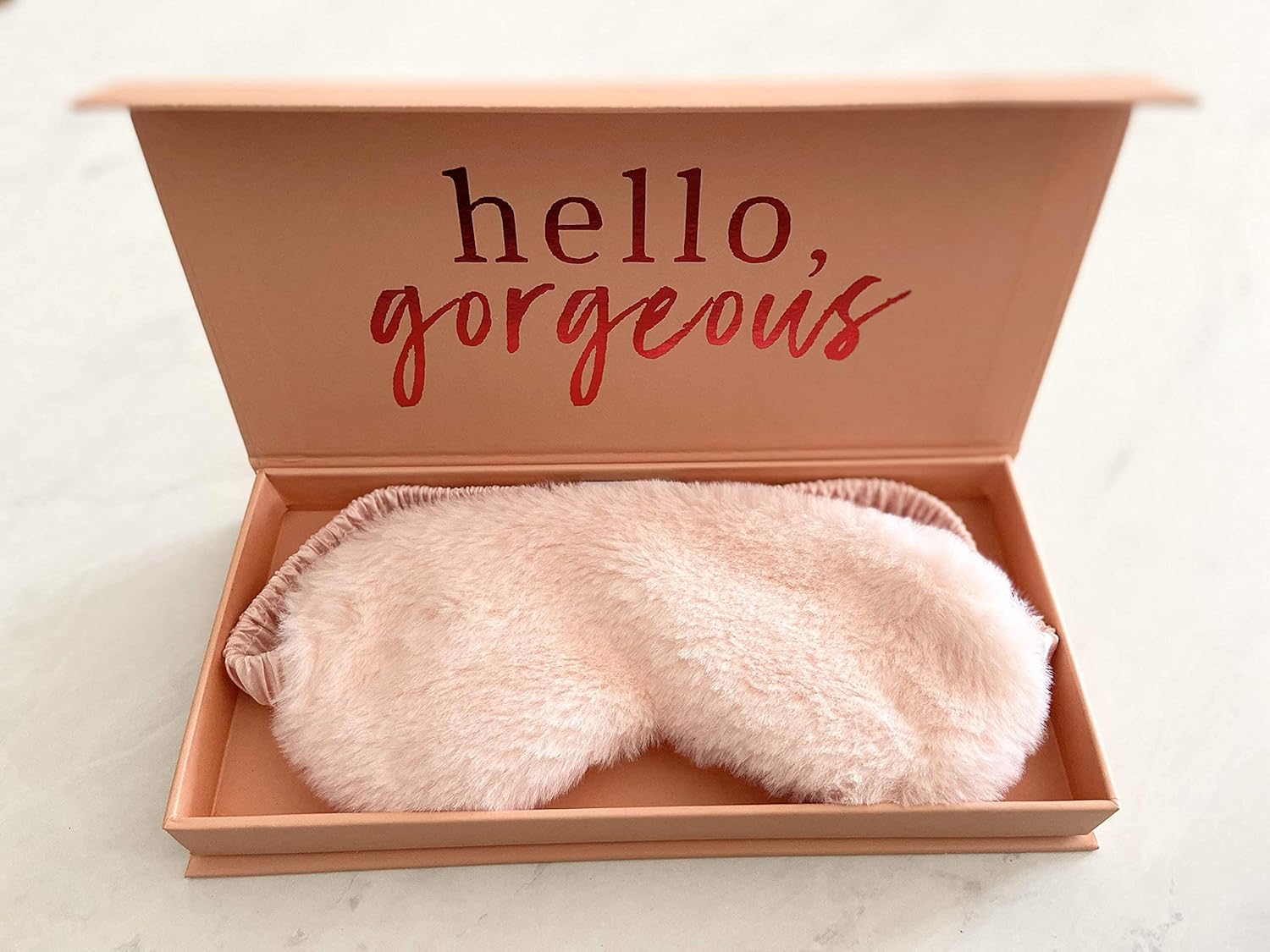 Know Your Worth 100% Mulberry Silk Sleep Eye Mask + Luxury Gift Box – Soft Faux Fur on One Side, Silk on Other – 100% Blackout – Best Gift for Her