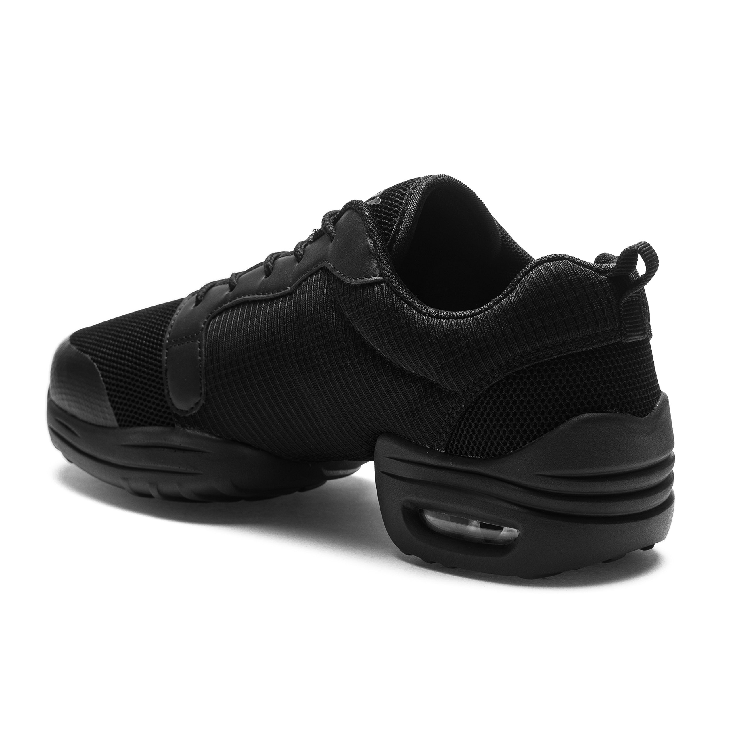 Rumpf 1516 Pebble Unisex Jazz Hip-Hop Training Salsa Danza Sneaker Traspirante Nero