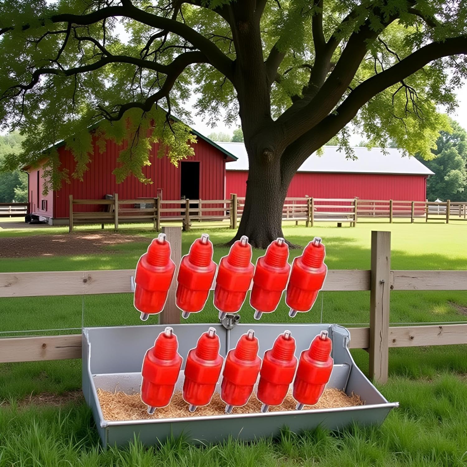 10Pcs Red Automatic Poultry Watering Nipples, Chicken Drinker System,Poultry Feeding and Watering Supplies - Image 2