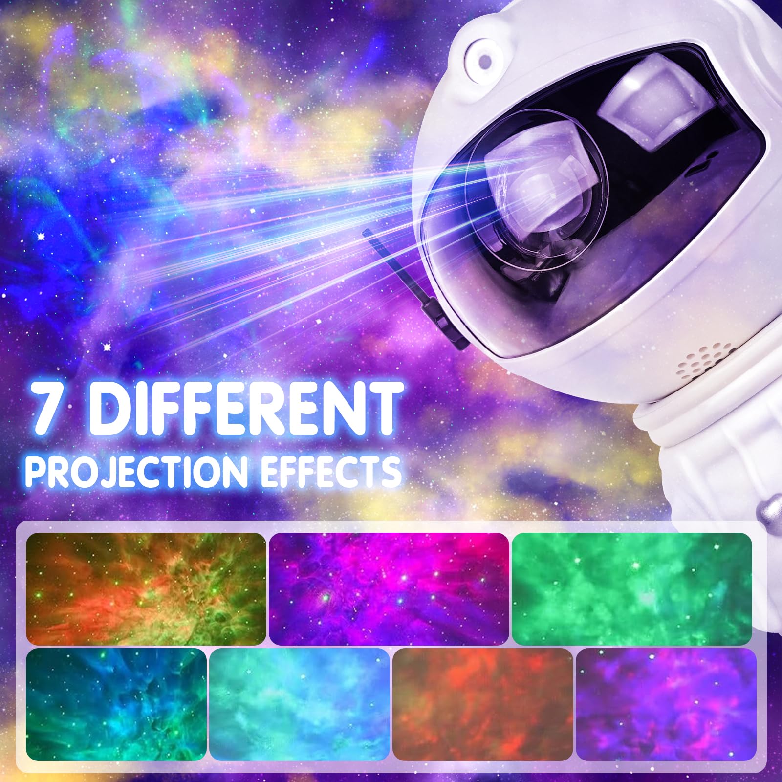 Annefly Astronaut Galaxy Projector, Star Projector Night Light, Astronaut Projector with Adjustable Nebula - Image 2