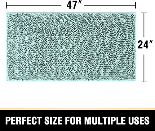 Miniatura 2 de Alfombras de baño Tapetes para baño antideslizante de chenilla de lujo alfombra de baño alfombra extra suave y absorbente Tapetes peludos lavables