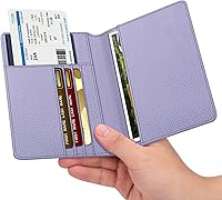 Vista 54 de FINTIE Soporte para pasaporte, cartera de viaje delgada con bloqueo RFID, funda protectora para pasaporte, esencial con ranuras para tarjetas
