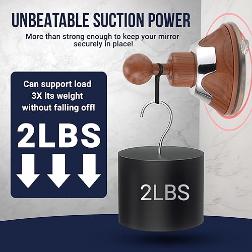 Miniatura 19 de Mirrorvana espejo de regadera antiniebla con ventosa, 6.3 נ6.3 pulgadas Transparente