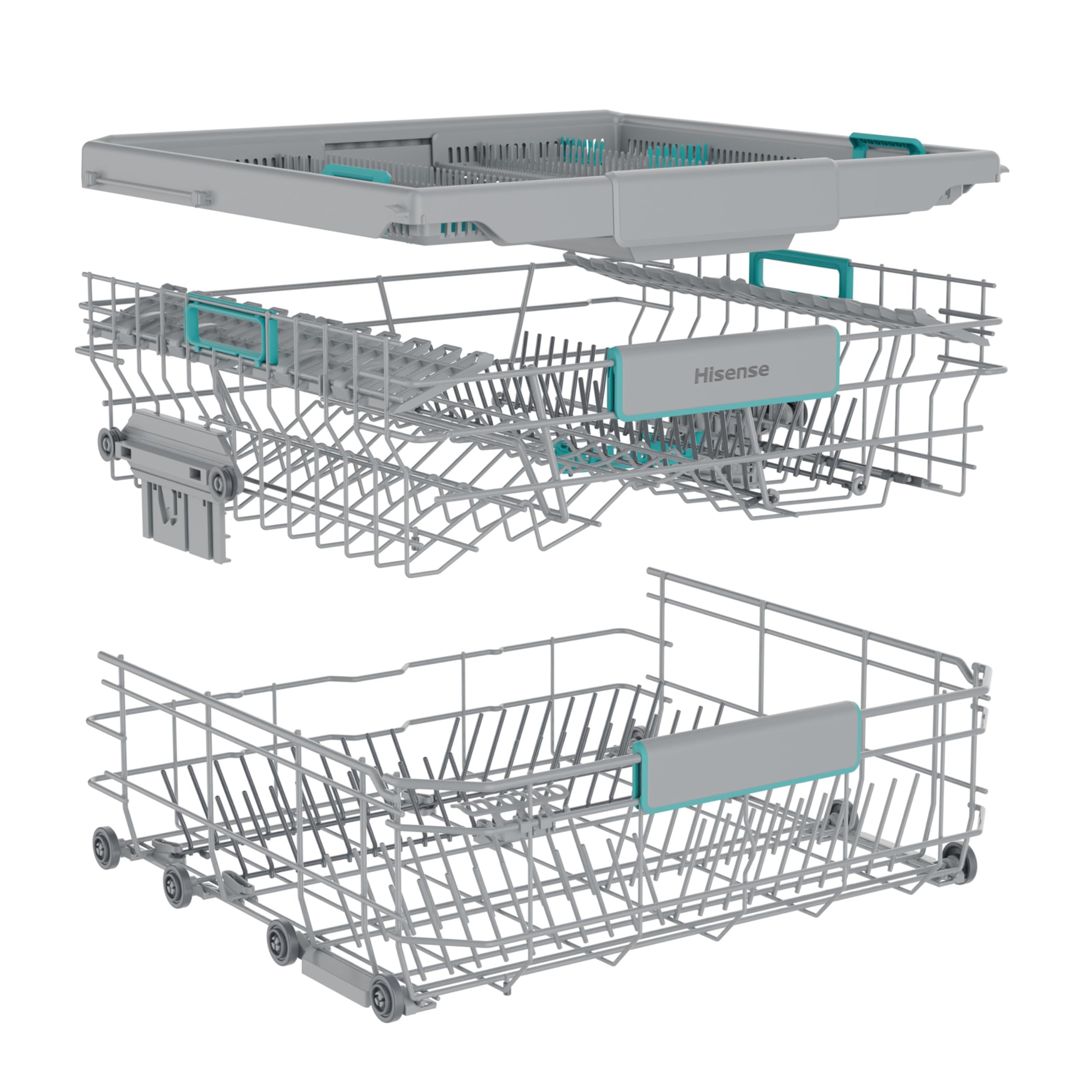 Hisense HV16C - Lavastoviglie Classe C, 16 coperti, terzo cesto, 43db, 6 programmi, partenza ritardata, total dry, incasso