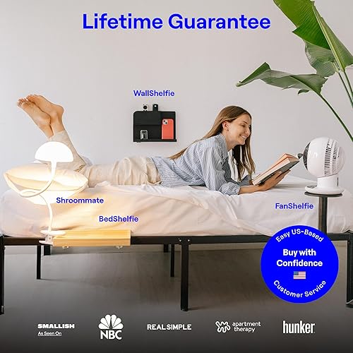 Miniatura 7 de BedShelfie - Estante de cabecera para dormitorio con litera y litera superior, elementos esenciales para dormitorio universitario, cadí de cabecera,