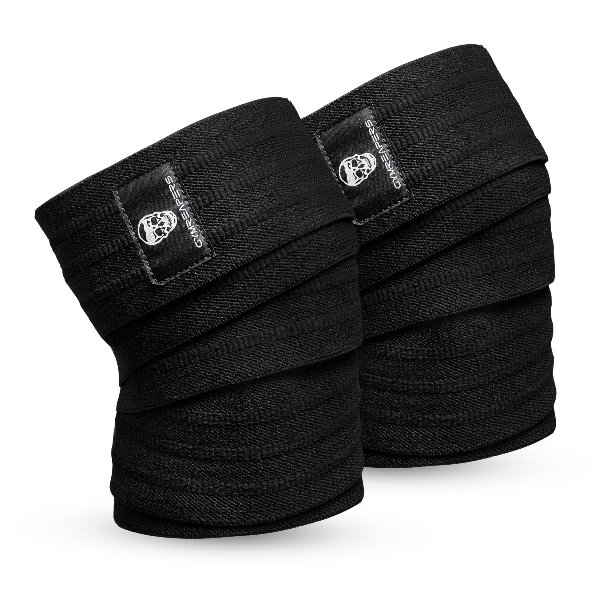 Gymreapers Knee Wraps for Weightlifting & Powerlifting – 2M Heavy Duty Compression for Squats, Strength Training, Knee Support & Protection for Men & Women