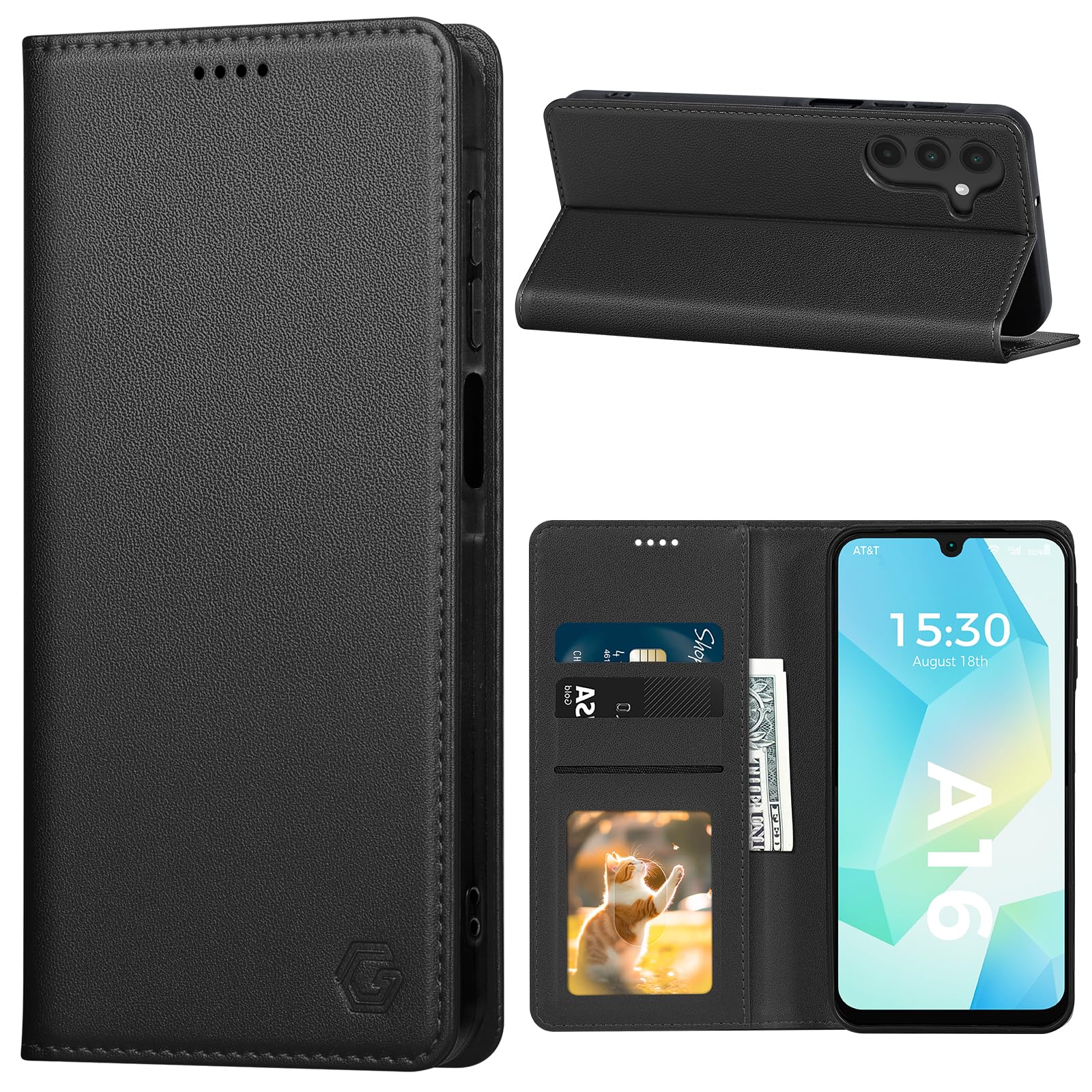 Kirnntca Handyhülle für Samsung Galaxy Hülle, Kartenfach Premium PU Leder Klapphülle Schutzhülle, Standfunktion Tasche Flip Case für Samsung Galaxy Hülle