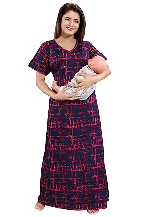 Cotton nighty with zip amazon Clearance