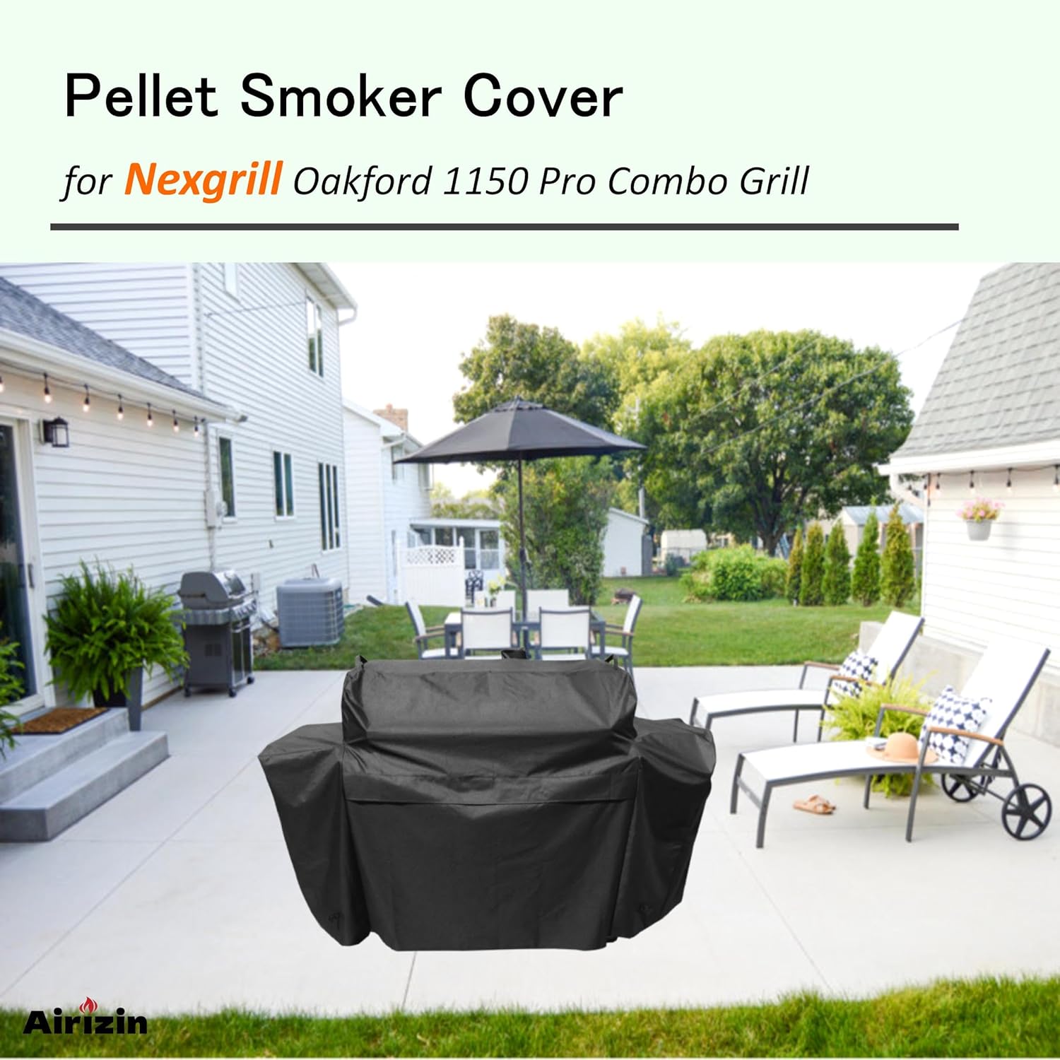 Grill Cover Replacement for Nexgrill Oakford 1150 Pro 3-Burner Propane Gas and Offset Charcoal Smoker Combo Grill,Oakford 1150 Pro Grill Cover Accessories 700-0072
