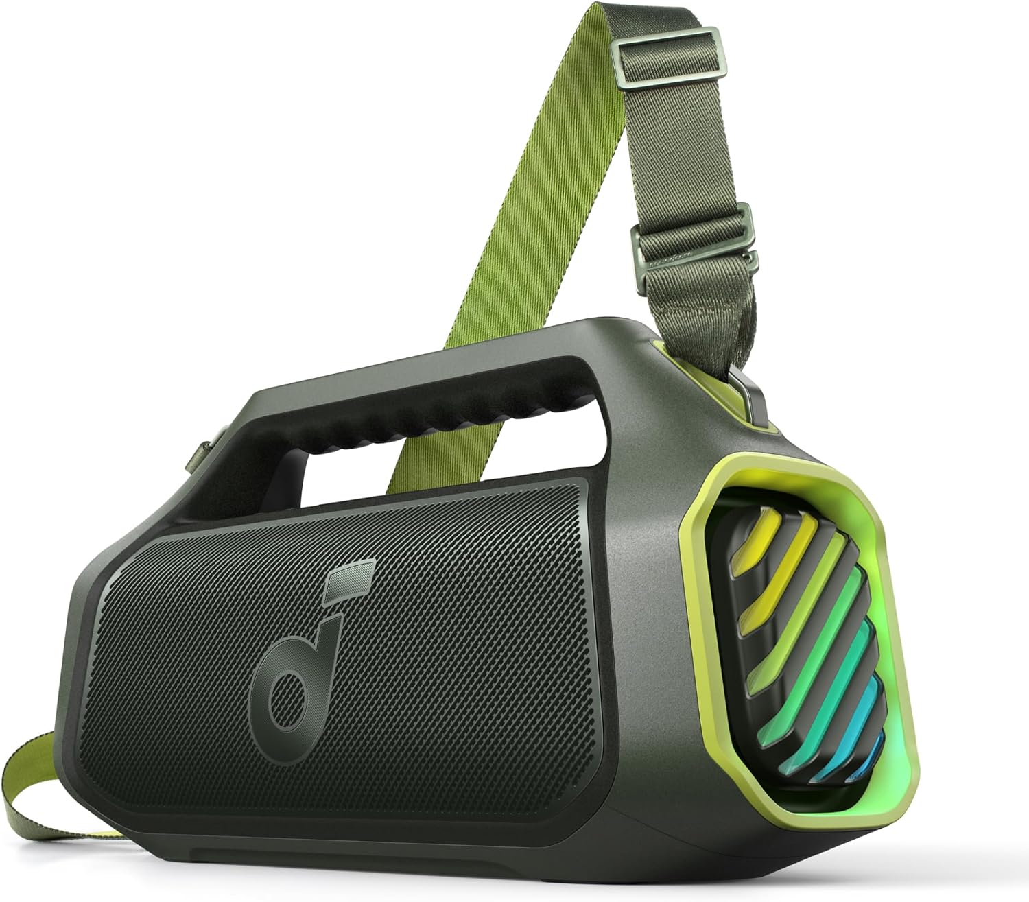 Boom 2 Plus Portable Bluetooth Speaker by Anker, 140W, IPX7 | 2+2 Channel Audio, BassUp 2.0, 20H Playtime, Fast Charge, RGB Lights, Power Bank, Bluetooth 6.0, Camping and Beach Use(Green)