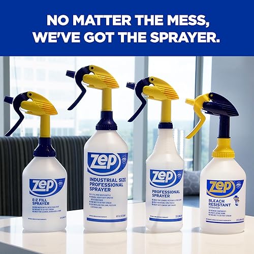 Miniatura 8 de Zep Botella Pulverizadora Profesional Resistente a la Lejía - 32 oz (Caja de 12) - ZUPRO2 Chorro de 30 Pies o Rocío Fino, Medidas de Boquilla