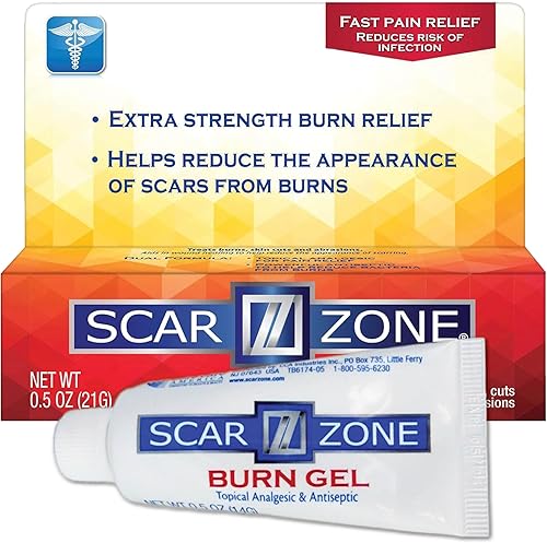 Burn Gel - Gel para aliviar el dolor de quemaduras con lidocaína para una curación rápida, gel de tratamiento de quemaduras para la piel, marcas de