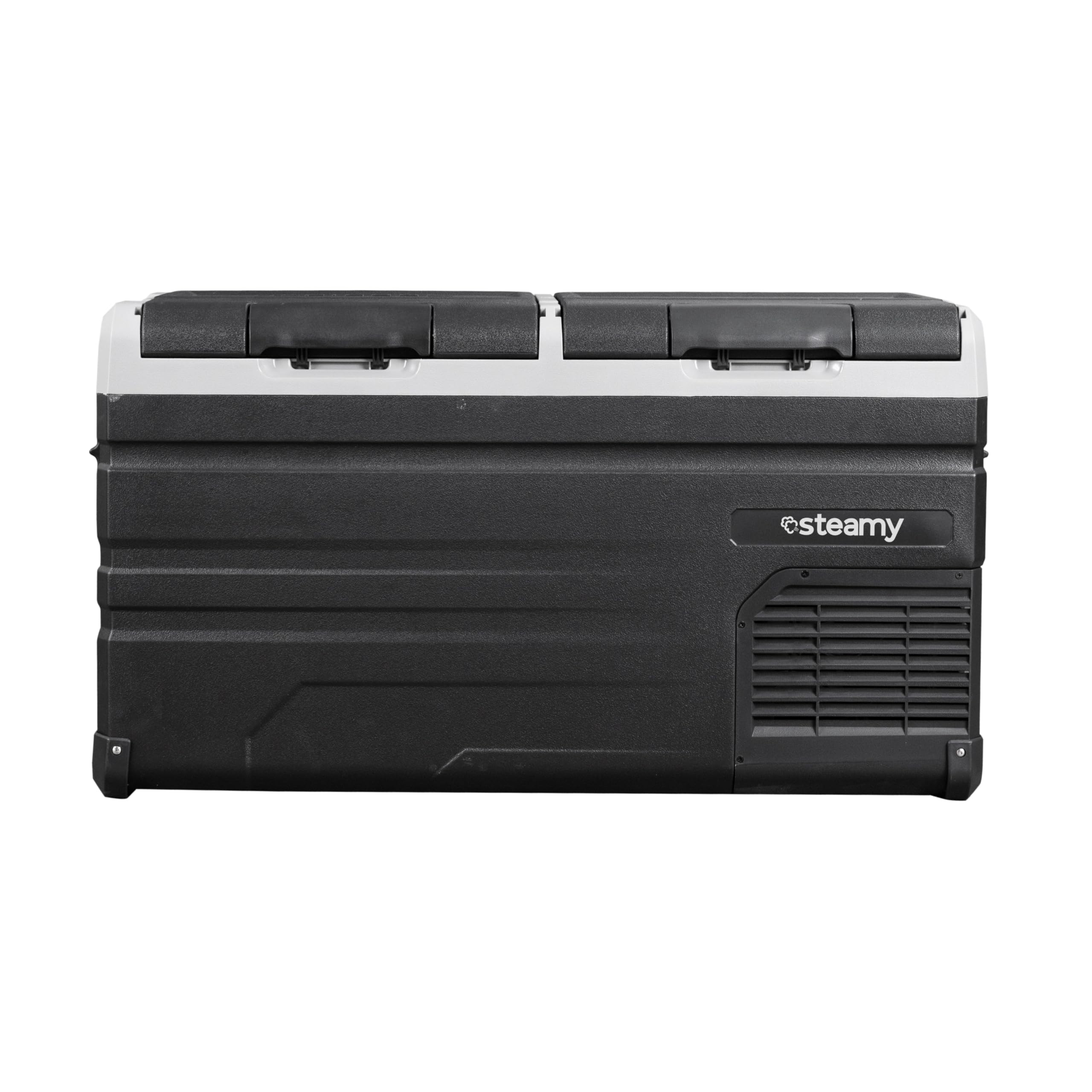 Steamy -E Dual Zone 75, elektryczna lodówka kompresorowa, pojemność 72 l, 12 V/230 V, do utrzymywania ciepła i chłodzenia, idealna na kemping