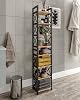 Dekoratif Banyo Rafı Organizer – Retro Tasarımlı Çok Amaçlı Düzenleyici Raf, Ahşap Çam Raflı, Dayanıklı Plastik Gövdeli, 3 Katlı Banyo ve Ev Organizeri, Kolay Kurulumlu Siyah, Medium, 8