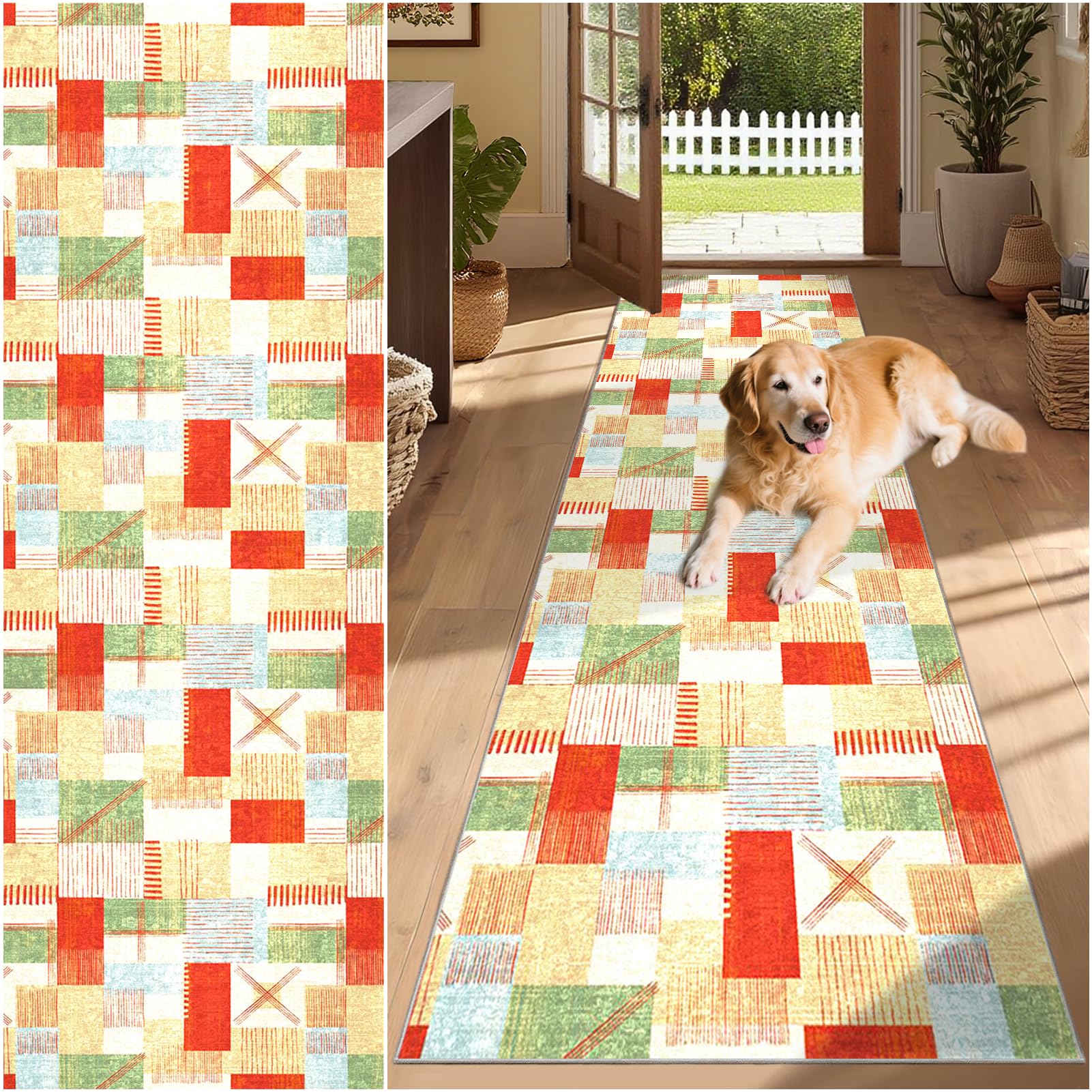 Alfombra cocina lavable y antideslizante de 50x220 cm ideal para pasillo y comedor