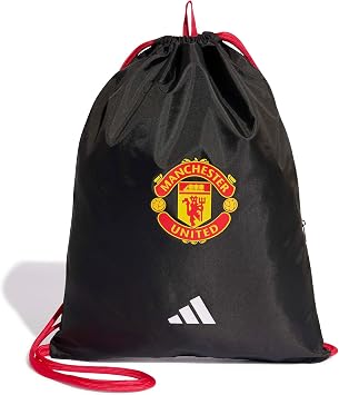 adidas Unisex-Adult Manchester United Gym Sack, Black/White, No Size