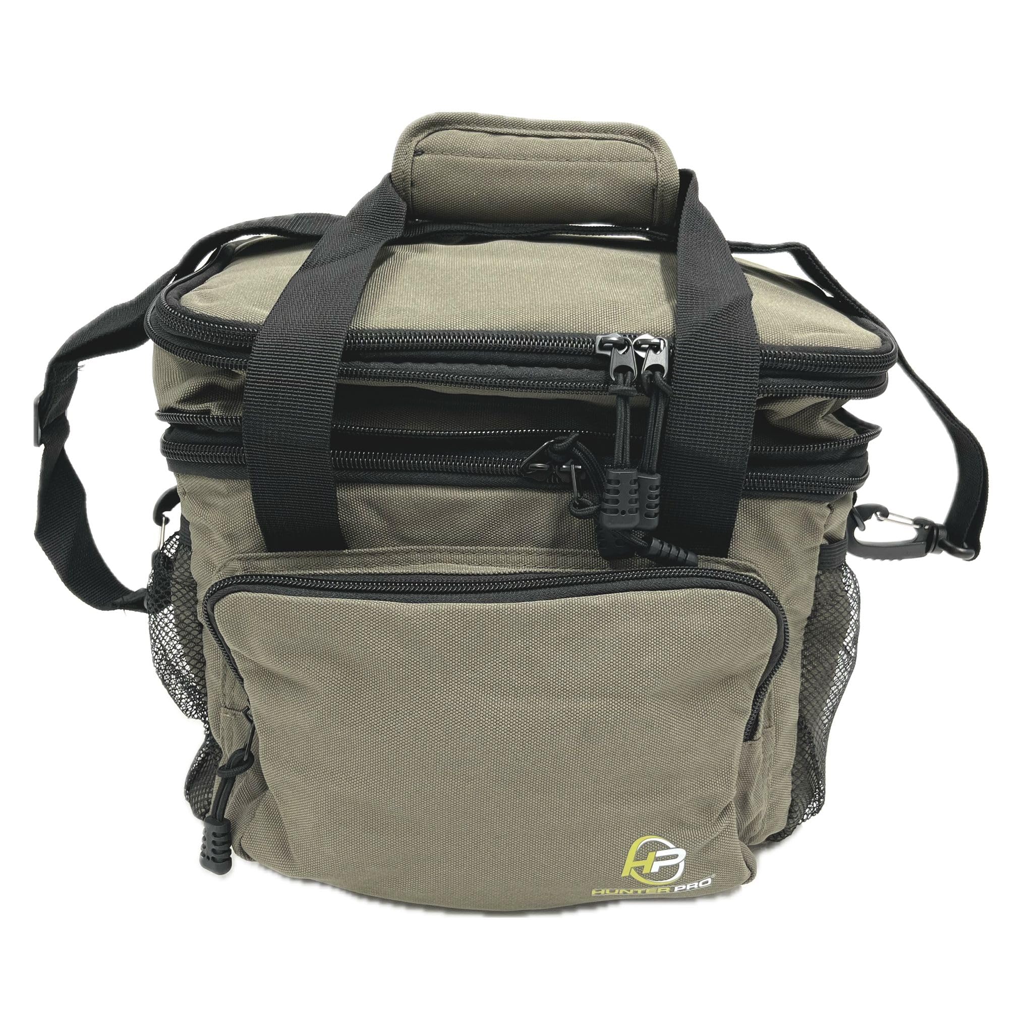 Hunter Pro Carp Coarse Fishing Cool Bag. Expanding Top with 2 Compartments - Olive Green