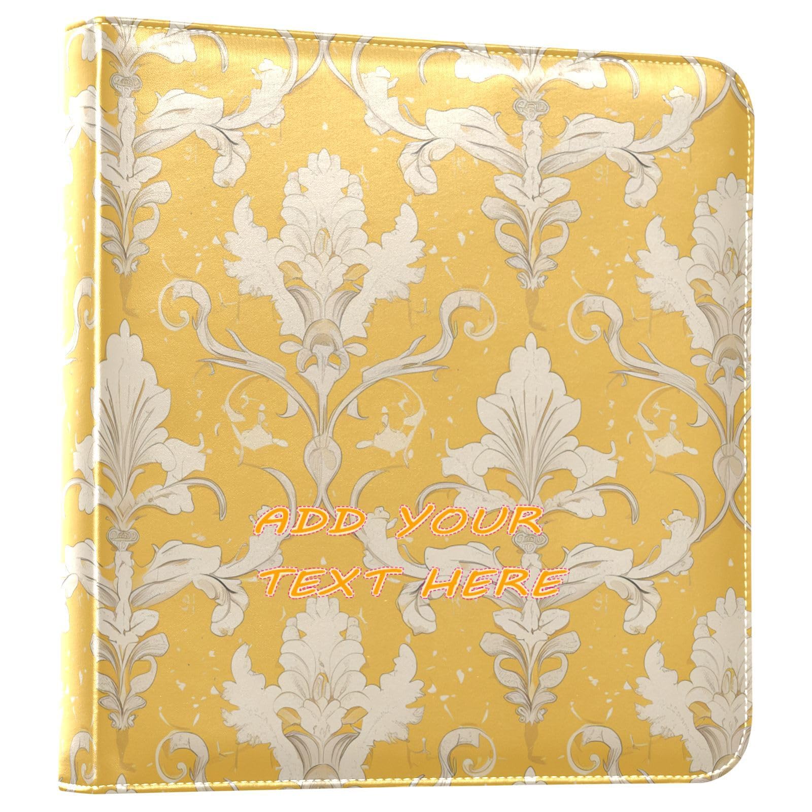 Fleur-de-lis żółte albumy ze zdjęciami w stylu vintage, spersonalizowane albumy fotograficzne, albumy fotograficzne, 10 szt., zdjęcia 5 x 7 cm